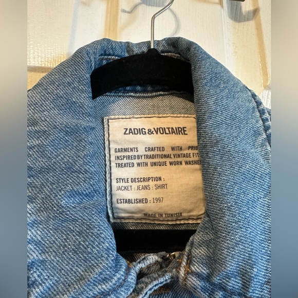 Zadig & Voltaire women’s denim jacket size XS - Picture 5 of 6